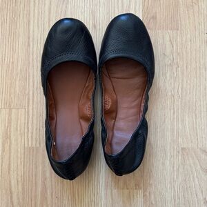 Lucky Brand Black Leather Flats